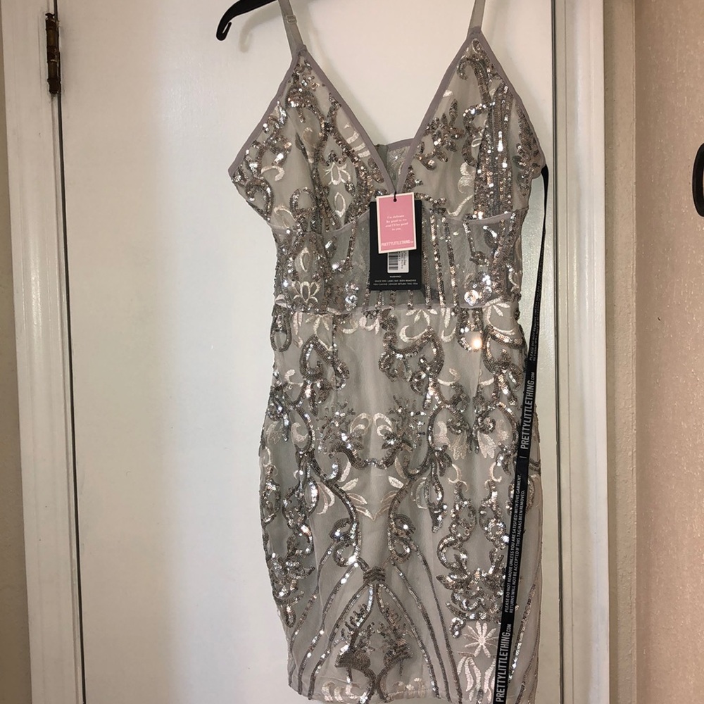 Silver Sequin Formal dress